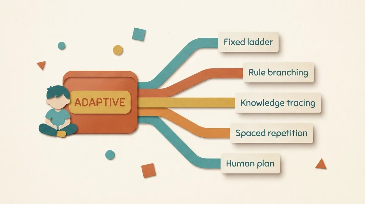 Diagram showing the five different mechanisms vendors describe with the single word adaptive